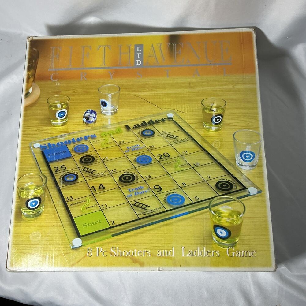 Fifth Avenue Crystal Shooters And Ladders Game 8 Pc Never Been Used